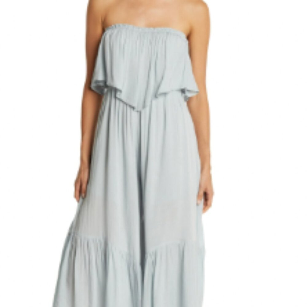 BOHO ME Flowy Ruffle Strapless Jumpsuit - XS